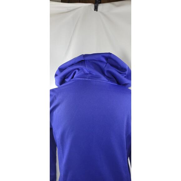 The North Face Womens Small Blue Orange Eat My Dust Pocket Hooded Sweatshirt - Picture 11 of 13